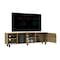 Tuhome Valdivia Tv Stand for TV's up 70 in. Four Open Shelves, Five Legs, Light Oak RLD6712 - alternate 7